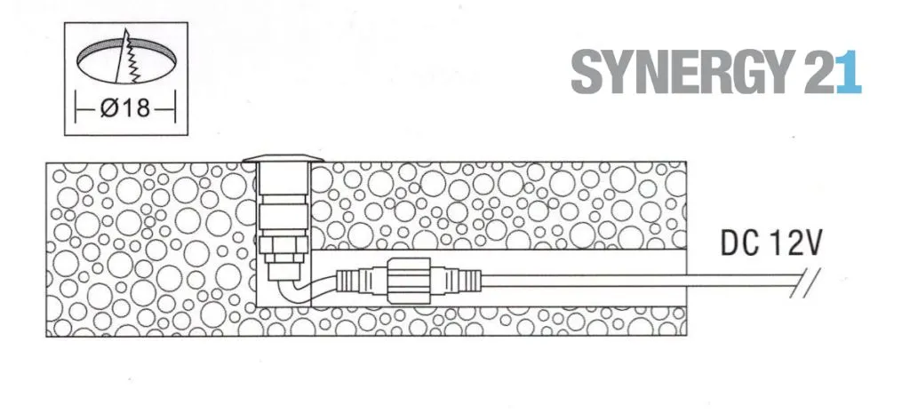 Synergy 21 LED Bodeneinbaustrahler ARGOS rund in-G-A IP67 ww – Bild 3
