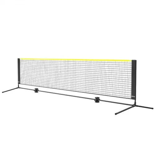 VEVOR Badmintonnetz, höhenverstellbares Volleyballnetz, 420 x 155 x 103 cm Faltbares Pickleballnetz, Tragbares Tennisnetz-Set mit Stangen, Ständer und Tragetasche, im Garten, Drinnen & Draußen – Bild 9