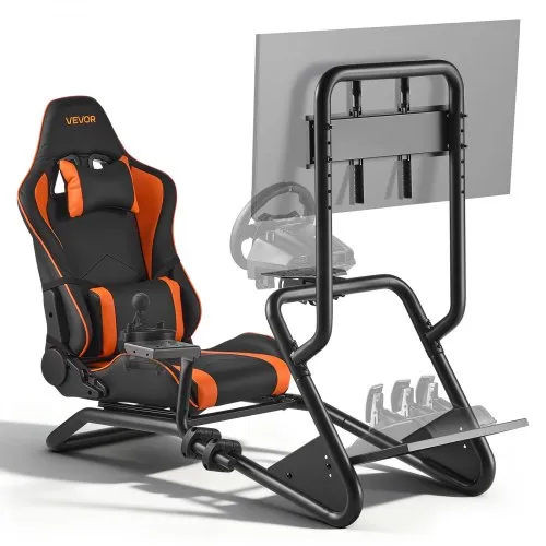 VEVOR Lenkradständer, Racing Wheel Stand, Simulator-Cockpit mit Monitorständer, für Logitech G25, G27, G29, G920, G923, Thrustmaster T300RS, TX F458, T500RS, T3PA-PRO (F1/GT) und CSR-Pedale VEVOR Lenkradständer, Racing Wheel Stand, Simulator-Cockpit mit Monitorständer, für Logitech G25, G27, G29, G920, G923, Thrustmaster T300RS, TX F458, T500RS, T3PA-PRO (F1/GT) und CSR-Pedale