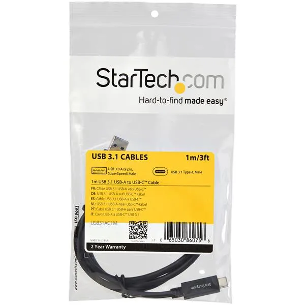 StarTech.com 1m USB-A zu USB-C-Ladekabel, USB 10Gbps, Laden und Synchronisieren, 3A, USB-IF-zertifiziert - USB Ladekabel – Bild 6