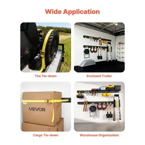 VEVOR E-Track-Zurrschienen, 4er-Pack, 2,3 m E-Track-Schienen sichern Fracht & schwere Lasten bis zu 909 kg, Anhänger-Zurrsystem für Garagen, Lieferwagen, Motorrad-Zurrschienen, ATV-Halterungen – Bild 5