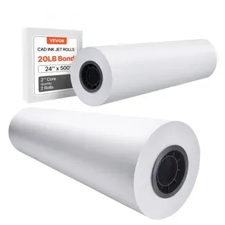VEVOR Großformatpapier Plotterpapier 152,4 m x 61 cm 2 Rollen CAD-Bond-Rollen mit 76,2 mm Kern, Zeichenrollen für CAD-Zeichnungen, technische Pläne, GIS-Karten und Architekturentwürfe Weiß VEVOR Großformatpapier Plotterpapier 152,4 m x 61 cm 2 Rollen CAD-Bond-Rollen mit 76,2 mm Kern, Zeichenrollen für CAD-Zeichnungen, technische Pläne, GIS-Karten und Architekturentwürfe Weiß