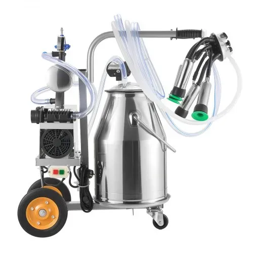 VEVOR Elektrische Melkmaschine, 25-L-Eimer aus Edelstahl 304, Lebensmittelechte Zitzengummis & Silikonschlauch, Starke Saugkraft, Vakuumpulsation, elektrische Melkausrüstung mit Rädern für Kühe – Bild 9