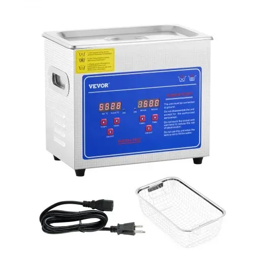 VEVOR Professioneller Ultraschallreiniger, 2,85 L Ultraschall-Schmuckreiniger mit digitalem Timer und Heizung, Edelstahl-Industrie-Schallreiniger 40 kHz für Brillen, Uhren, Ringe, Kleinteile – Bild 8
