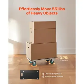 VEVOR Rollbrett, 250 kg Tragkraft, Möbeltransportwagen mit 4 geräuscharmen TPR-Rädern, rechteckiger Transportroller für Klavier, Möbel, Couch, Waschmaschine, Kühlschrank, 2er-Set, schwarz VEVOR Rollbrett, 250 kg Tragkraft, Möbeltransportwagen mit 4 geräuscharmen TPR-Rädern, rechteckiger Transportroller für Klavier, Möbel, Couch, Waschmaschine, Kühlschrank, 2er-Set, schwarz