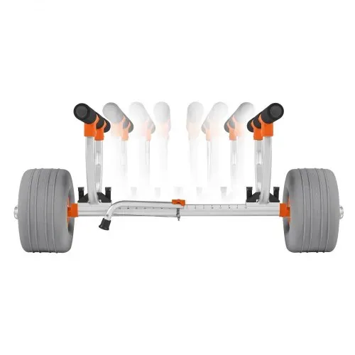 VEVOR Kajakwagen, 158 kg, Kanuwagen mit 30,5 cm aufblasbare PU-Reifen & Spanngurt, Bootswagen zum Transportieren von Kajaks, Kanus, Paddleboards, Jon-Booten, Wassersportgeräte, 810x990x570 mm – Bild 9