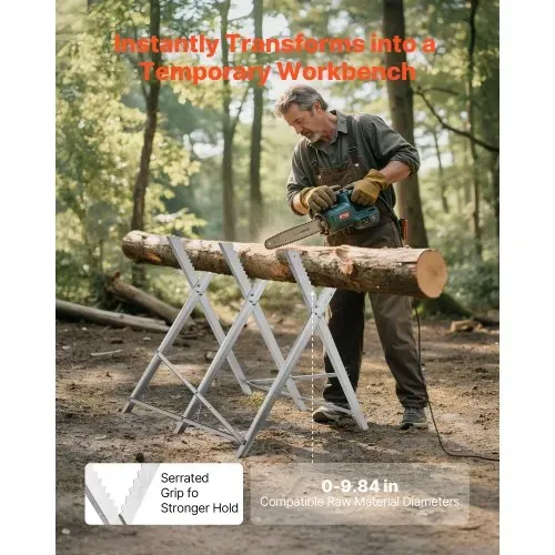 VEVOR Sägeböcke mit Kettensägen-Halterung, 150 kg, Holzsägebock, Sägegestell, Sägehilfe, kompatibel mit 0–250 mm Materialdurchmesser, Kettensägebock, Holzarbeiten, Tischler & Bauunternehmer VEVOR Sägeböcke mit Kettensägen-Halterung, 150 kg, Holzsägebock, Sägegestell, Sägehilfe, kompatibel mit 0–250 mm Materialdurchmesser, Kettensägebock, Holzarbeiten, Tischler & Bauunternehmer