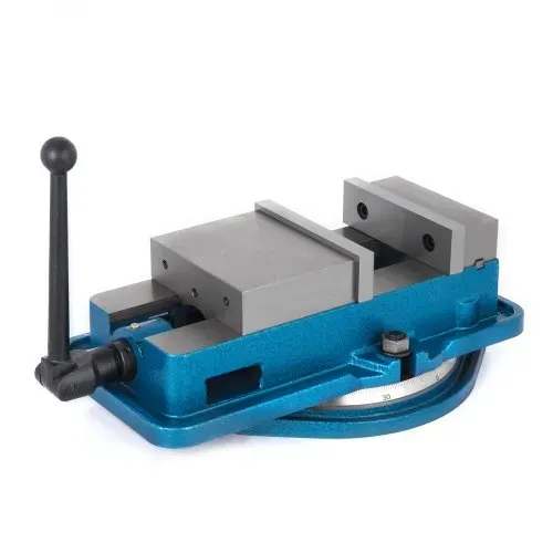 VEVOR Schraubzwingen-Schraubstock 125 mm, Tischschraubstock 125 mm, Bench Clamps 140 mm, Metall Professionelle Gusseisen Schraubstock für Säulenbohrer Breite Backen – Bild 9
