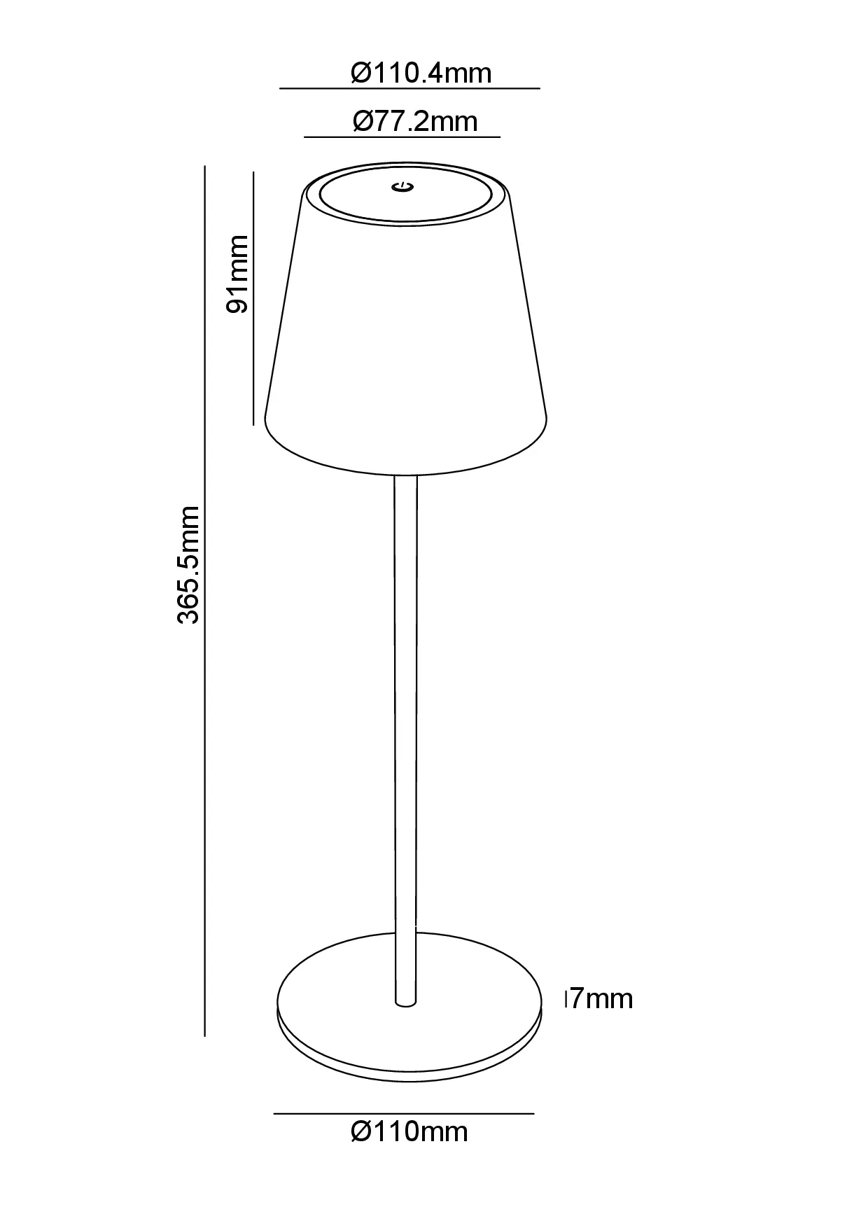 Synergy 21 LED Tischleuchte Akku, outdoor IP54, Touch Switch dimmbar, weiss – Bild 2