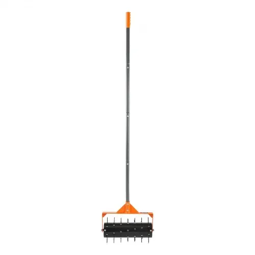 VEVOR Rasenlüfter Walze Manuell, Aerifizierer für Rasen mit 42 Eisen Spikes 410 mm Breit Platte Langem Griff, Bodenbelüften Werkzeug Rasenrolle für Verdichtete Böden Rasenpflege Hof Garten, Schwarz – Bild 9