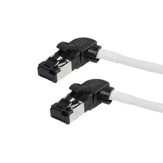 Patchkabel RJ45, CAT6A 500Mhz, 0.5m, weiss, S/FTP, slimline rund d=4,5mm, TPE/LSZH(Superflex), AWG28, mit CAT7 Rohk., drehbarer Stecker, Synergy21 Patchkabel RJ45, CAT6A 500Mhz, 0.5m, weiss, S/FTP, slimline rund d=4,5mm, TPE/LSZH(Superflex), AWG28, mit CAT7 Rohk., drehbarer Stecker, Synergy21