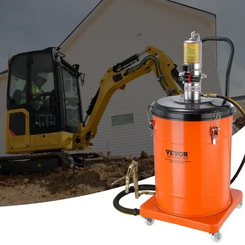 VEVOR Fettpumpe 40L Luftbetriebene Fettpumpe 0,6–0,8 MPa Aluminiumdruckguss-Pumpe -20-100℃ Betriebstemperatur, Pneumatische Fettpumpe NPT-Anschluss Schmierfettpumpe Geeignet für 0-3# Fett – Bild 7