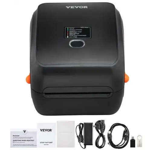 VEVOR Thermo-Etikettendrucker 300DPI Edikettendruckgerät Labeldrucker 3600 Etiketten pro Stunde Versandetiketten Drucker Bluetooth/USB Automatische Etikettenerkennung Windows Mac OS Linux Chromebook – Bild 8