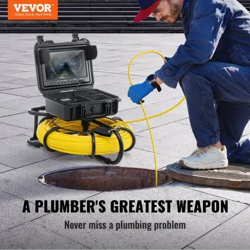 VEVOR Rohrkamera Inspektionskamera Kanalkamera Rohrinspektionskamera 228,6 mm 720p Bildschirm Rohrkamera 119,79 m VEVOR Rohrkamera Inspektionskamera Kanalkamera Rohrinspektionskamera 228,6 mm 720p Bildschirm Rohrkamera 119,79 m