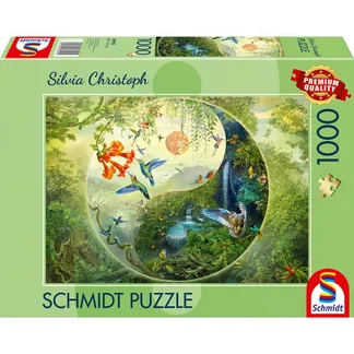 Silvia Christoph: Yin & Yang Im Wald der Kolibris, Puzzle Silvia Christoph: Yin & Yang Im Wald der Kolibris, Puzzle