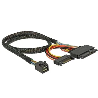 Adapterkabel SFF-8643 > U.2 SFF-8639 + SATA Stromanschluss Adapterkabel SFF-8643 > U.2 SFF-8639 + SATA Stromanschluss