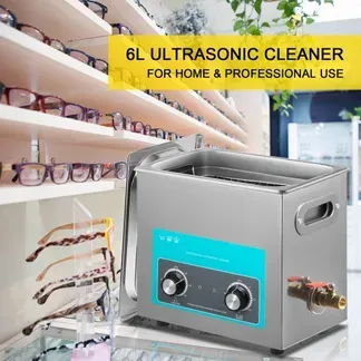 VEVOR 6 L Ultraschallreiniger, 304 Edelstahl, professionelle Drehknopfsteuerung, Ultraschallreiniger mit Heizungstimer für Schmuck, Uhrengläser, Leiterplatten, Kleinteile, zahnärztliche Instrumente VEVOR 6 L Ultraschallreiniger, 304 Edelstahl, professionelle Drehknopfsteuerung, Ultraschallreiniger mit Heizungstimer für Schmuck, Uhrengläser, Leiterplatten, Kleinteile, zahnärztliche Instrumente