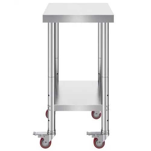 VEVOR Edelstahltisch Arbeitstisch 609,6 x 457,2 x 863,6 mm Edelstahl Catering Arbeitstisch 100kg für Belastbarkeit Lebensmittel Zubereitungstisch Gewerblicher Arbeitstisch – Bild 10
