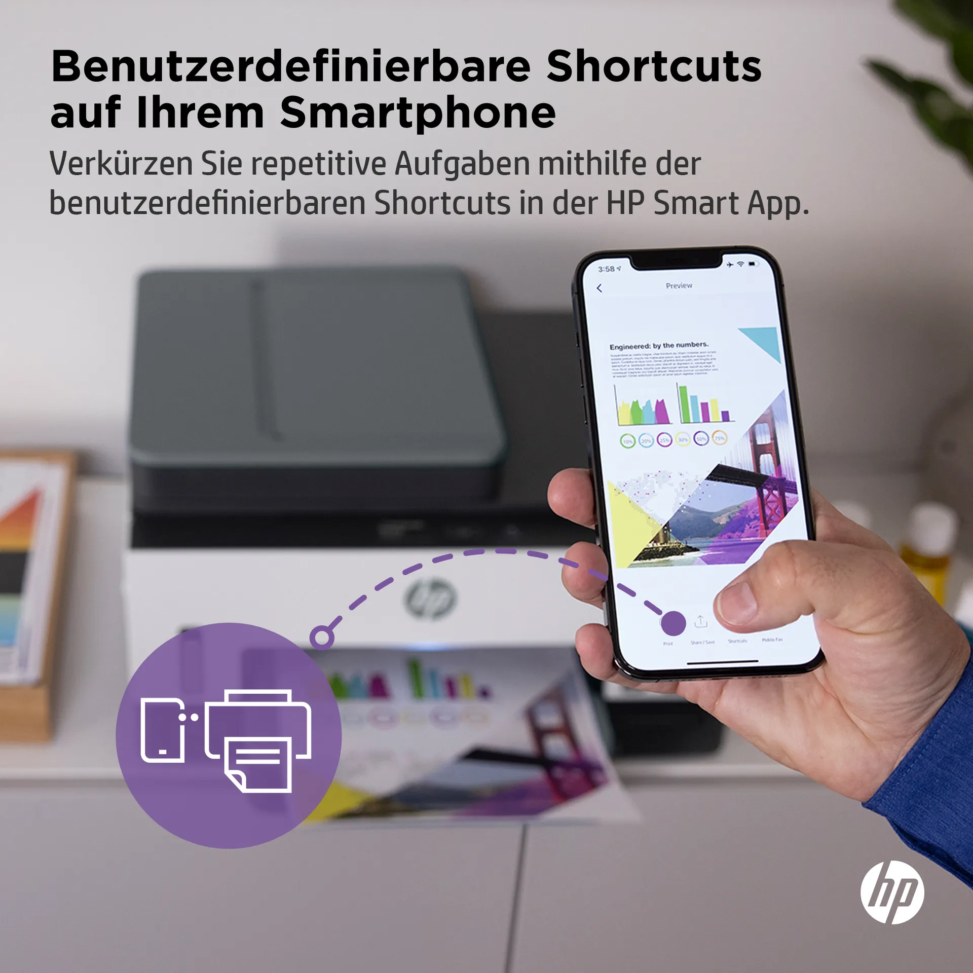 HP Smart Tank 7605 Wireless All-in-One Farbe Drucker, Beidseitiger Druck; Kopierer, Scanner – Bild 6