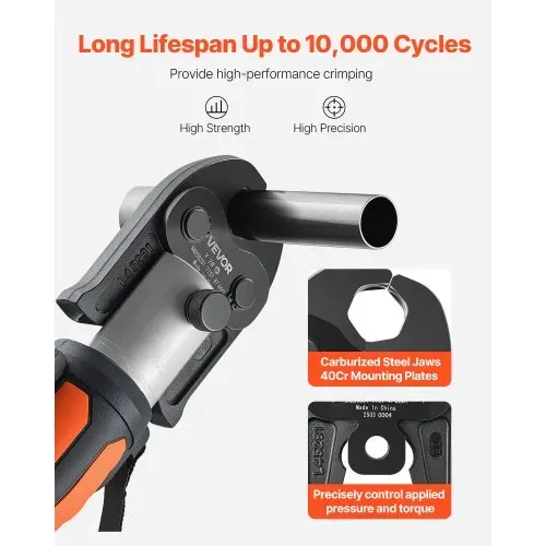 VEVOR V28 Pressbacke, 28 mm Pressbacke für V-förmige Edelstahlrohre, Crimpbacken aus Stahl, kompatibel mit 32NK Standard-Presswerkzeugen, Heizungs-, Lüftungs- und Klimasysteme, Gasleitungen – Bild 3