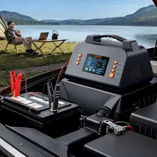VEVOR Smart-Batterieladegerät 25 A 6/12/24 V für LiFePO4 Bleiakku Ladegerät für Pkw, Wohnmobile, Lkw und Boote, mit 7-Stufen-Laden, Pulsdesulfatierung, LCD-Anzeige & Überspannungs- und Verpolungsschutz – Bild 7