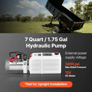 VEVOR Hydraulikaggregat Hydraulikpumpe 1600 W 7 Qt 3,4 L/min Einfachwirkend für Ladebordwände Scherenhubtische Becherförderer, Entlastungsdruck 22 Mpa, Überdruckventil, Handregler, Horizontale Montage VEVOR Hydraulikaggregat Hydraulikpumpe 1600 W 7 Qt 3,4 L/min Einfachwirkend für Ladebordwände Scherenhubtische Becherförderer, Entlastungsdruck 22 Mpa, Überdruckventil, Handregler, Horizontale Montage