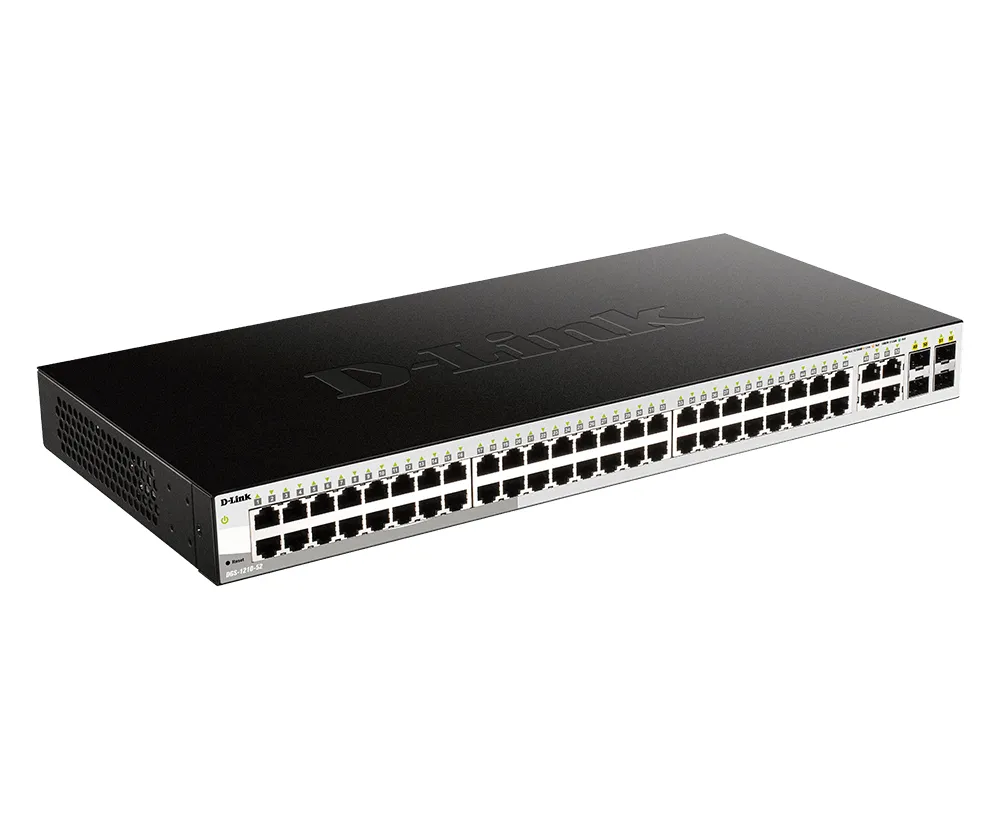D-Link DGS-1210-52 Managed L2 Gigabit Ethernet (10/100/1000) 1U Schwarz – Bild 2