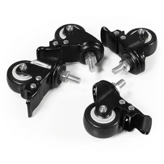 Tischrollen imstande, 4er-Set, schwarz, Tragkraft je 50kg Tischrollen imstande, 4er-Set, schwarz, Tragkraft je 50kg