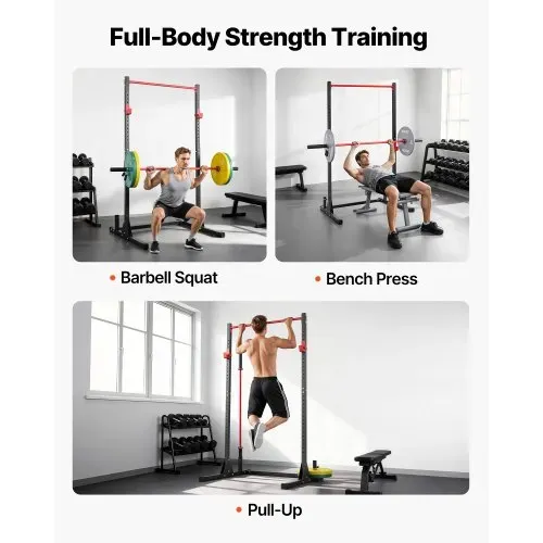 VEVOR Power Rack 362,87 kg Belastbar, multifunktionales Squat Rack für Heimfitnessstudio, Krafttrainingsgerät mit 28-fach verstellbaren J-Haken für Langhantel-Kniebeugen Klimmzüge Gewichtheben VEVOR Power Rack 362,87 kg Belastbar, multifunktionales Squat Rack für Heimfitnessstudio, Krafttrainingsgerät mit 28-fach verstellbaren J-Haken für Langhantel-Kniebeugen Klimmzüge Gewichtheben