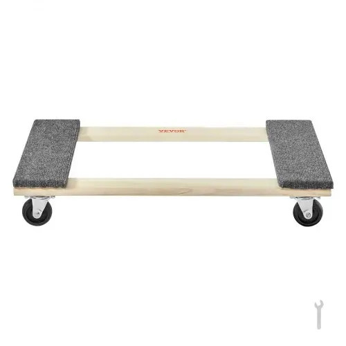 VEVOR Möbelwagen, Möbelwagen, 4 Räder, tragbare bewegliche Rollen, robust, ineinandergreifend, klein, flach, für schwere Möbel, 2 Stück, 40,6 x 27,9 cm, 227,8 kg Kapazität, schwarz – Bild 8