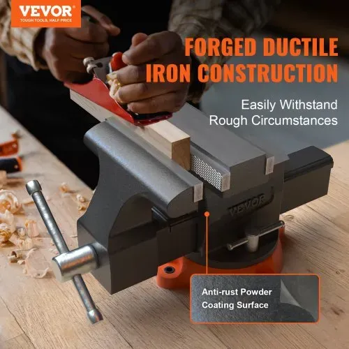 VEVOR 16,7cm Schraubstock 360° Drehbar Sphäroguss Werkbankschraubstock 7,2×7,7cm Amboss Schraubstock 16,5-23,5 Backenöffnung Parallelschraubstock Zwei-Wege-Backen zum Schärfen Schleifen Schneiden VEVOR 16,7cm Schraubstock 360° Drehbar Sphäroguss Werkbankschraubstock 7,2×7,7cm Amboss Schraubstock 16,5-23,5 Backenöffnung Parallelschraubstock Zwei-Wege-Backen zum Schärfen Schleifen Schneiden