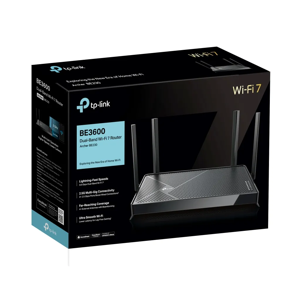 TP-Link Archer BE230 WLAN-Router 2.5 Gigabit Ethernet Dual-Band (2,4 GHz/5 GHz) Schwarz – Bild 4