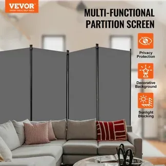 VEVOR Raumteiler 4 Paneele Paravent 3464 x 1840 x 520 mm, faltbarer Sichtschutz & tragbarer Trennwandteiler zur Raumtrennung, freistehende Raumteiler für Büro Schlafzimmer Arbeitszimmer, Grau VEVOR Raumteiler 4 Paneele Paravent 3464 x 1840 x 520 mm, faltbarer Sichtschutz & tragbarer Trennwandteiler zur Raumtrennung, freistehende Raumteiler für Büro Schlafzimmer Arbeitszimmer, Grau