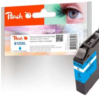 Peach Tintenpatrone cyan XL, kompatibel zu Brother LC-125XL Peach Tintenpatrone cyan XL, kompatibel zu Brother LC-125XL