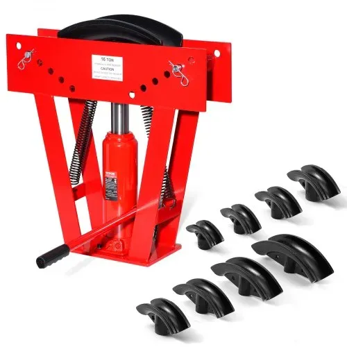 VEVOR Rohrbiegemaschine hydraulisch, 16 Tonnen Rohrbiegegerät, Rohrbieger mit 8 Matrizen (1/2, 3/4, 1, 1-1/4, 1-1/2, 2, 2,5, 3 Zoll), 90-180° verstellbaren Rollen zum Biegen verschiedener Metallarten – Bild 10
