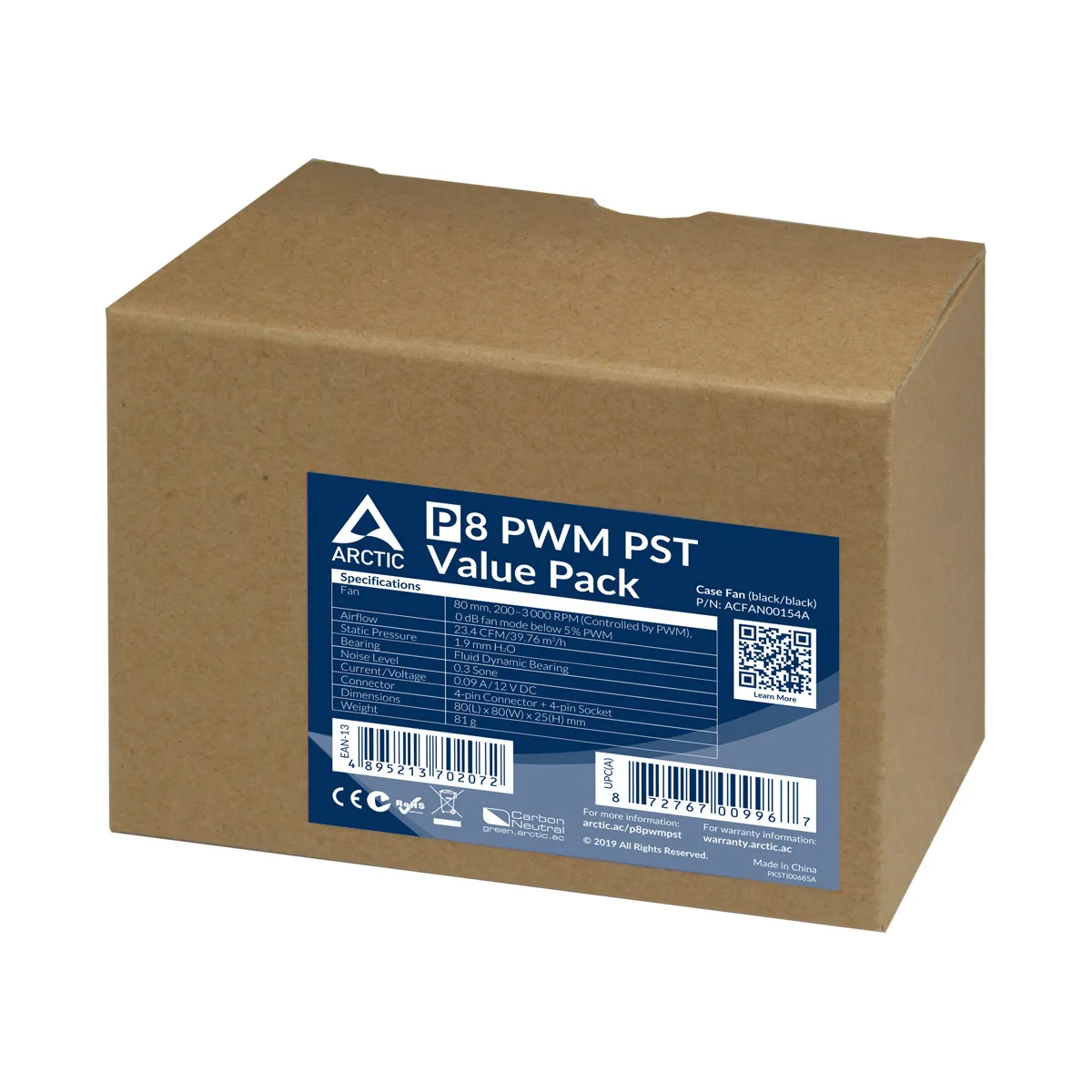 ARCTIC P8 PWM PST Value Pack - 80 mm PWM PST Lüfter optimiert für statischen Druck – Bild 6