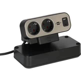 estilo Duplex Tischsteckdosenleiste 9-fach, 2x USB estilo Duplex Tischsteckdosenleiste 9-fach, 2x USB