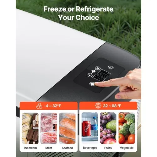 VEVOR Kompressor Kühlbox 15 L,12/24V DC Elektrische Gefrierbox mit App-Steuerung, 100–240 V AC Autokühlschrank für Camping Reisen Lastkraftwagen Angeln, 60 W Thermoelektrische Kühlbox Tragbar – Bild 3