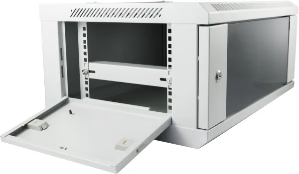 ALLNET 19"Wandgehäuse, 4HE, 1-teilig, T600mm, Lichtgrau, SMC-Serie, – Bild 3