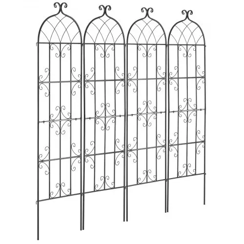 VEVOR Rankhilfe für Kletterpflanzen, 51x180cm, 4er-Set rostfreies Metallspalier für Gartenblumen, Rankgitter für Rosen, Kletterhilfe, Gurkenstütze, dekoratives Clematis-Spalier für Innenhöfe & Rasen – Bild 10