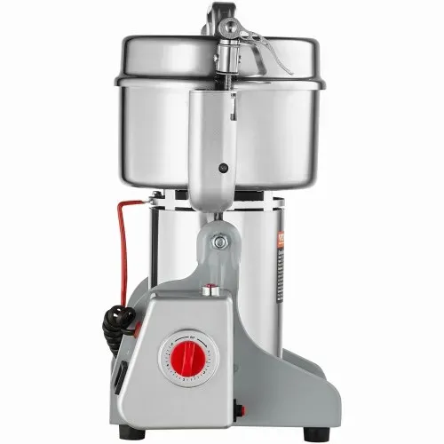 VEVOR Elektrische Getreidemühle, 1000 g, Hochgeschwindigkeits-Gewürzmühle mit 3000 W, gewerbliche Gewürzmühle, Pulverisiermaschine aus Edelstahl, für trockene Körner, Gewürze, Müsli, Kaffee, Mais, Pfeffer, Schwenktyp – Bild 9