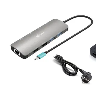 i-tec Metal USB-C Nano 2x Display Docking Station with PD 100 W + Charger 100W i-tec Metal USB-C Nano 2x Display Docking Station with PD 100 W + Charger 100W