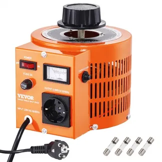 VEVOR 1000VA Stelltransformator mit variabler Spannung, 3,3 Ampere, 230 V Eingang, 0-300 V Ausgang, AC-Spannungsregler-Netzteil, mit 4 zusätzlichen Sicherungen, für Zuhause, Industrie, Büro VEVOR 1000VA Stelltransformator mit variabler Spannung, 3,3 Ampere, 230 V Eingang, 0-300 V Ausgang, AC-Spannungsregler-Netzteil, mit 4 zusätzlichen Sicherungen, für Zuhause, Industrie, Büro