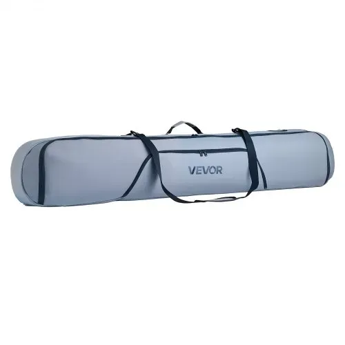 VEVOR Skitasche, bis zu 165 cm, Skibag, Skisack, Skicover, wasserdichtes 600D-Oxford-Gewebe, mit verstellbaren Innengurten, Skiersack für Skistöcke, Schutzbrillen, Handschuhe, Helme, Stiefel (Grau) – Bild 8