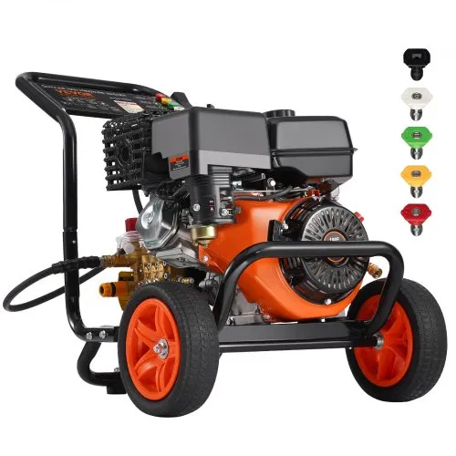 VEVOR Benzin-Hochdruckreiniger, 4400 PSI 15 L/min, 2,6 GPM Terrassenreinger mit Kupferpumpe, Hochdruckpistole & Verlängerungsstab, 5-Düsen-Set, für Autos, Zäune, Häuser, Einfahrten, Terrassen, Möbel VEVOR Benzin-Hochdruckreiniger, 4400 PSI 15 L/min, 2,6 GPM Terrassenreinger mit Kupferpumpe, Hochdruckpistole & Verlängerungsstab, 5-Düsen-Set, für Autos, Zäune, Häuser, Einfahrten, Terrassen, Möbel