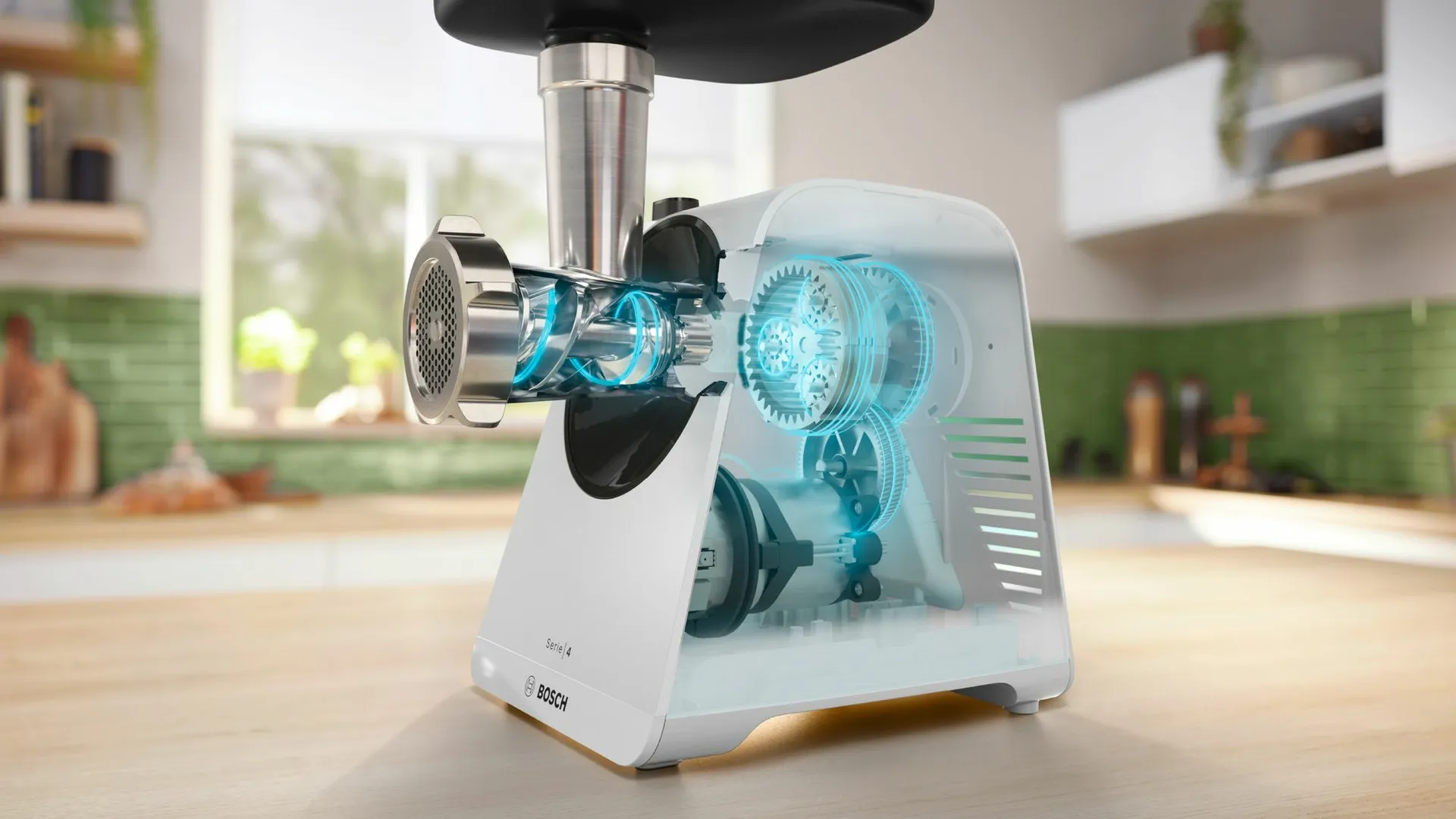 Bosch Serie 4 MFWS420W Fleischwolf 1300 W Weiß – Bild 7