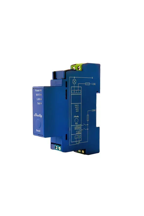 Shelly · Hutschiene · "Pro 1" · Relais · max. 16A · 1 Phase · 1 Kanal · WLAN · LAN · BT – Bild 2