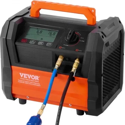VEVOR Kältemittel-Rückgewinnungsmaschine, tragbare 1-PS-Klimaanlagen-Rückgewinnungsmaschine mit Doppelzylinder und bürstenlosem 3000-U/min-Motor, Freon-Kältemittel-Recycling-Tool für Autos, Klimaanlagen, Haushalts-HVAC VEVOR Kältemittel-Rückgewinnungsmaschine, tragbare 1-PS-Klimaanlagen-Rückgewinnungsmaschine mit Doppelzylinder und bürstenlosem 3000-U/min-Motor, Freon-Kältemittel-Recycling-Tool für Autos, Klimaanlagen, Haushalts-HVAC