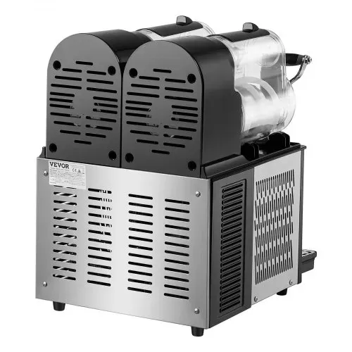 VEVOR kommerzielle Slusheis Maschine 3 L x 2 Doppeltank-Maschine für gefrorene Getränke, 24 Tassen Edelstahl Slush-Eis-Maschine Softeis Maker für Partys Restaurants Cafés Barsn Schwarz – Bild 10