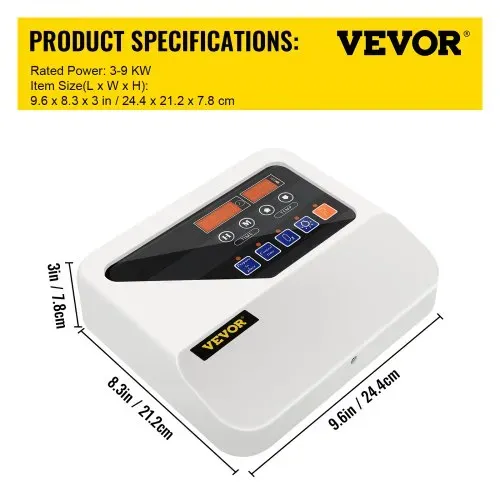 VEVOR 400V Sauna-Heizungssteuerung Saunaofen Digital Controller, Saunaofen Digital Controller Anzeige mit externer steuerung 25 x 22 x 7,6 cm Externe Digital Controller für Hotels und Fitnessstudios – Bild 6